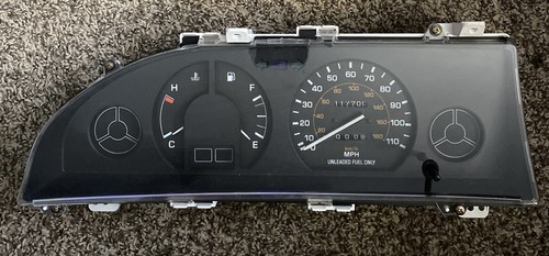90 91 92 TOYOTA CAMRY SPEEDOMETER Instrument CLUSTER GAUGES 117K TEMP FUEL B12 - Picture 3 of 9