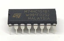 5pcs /5pieces M74HC151B1 High Speed CMOS 8 CHANNEL MULTIPLEXER | DIP16 | 74HC