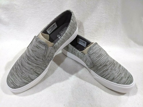 keds gray slip ons