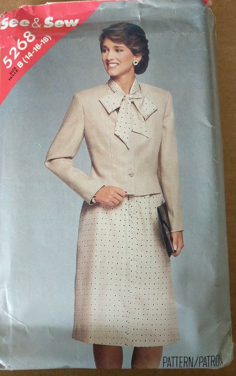 See & Sew Butterick Sewing Pattern 5268 70s Dress Size B 8