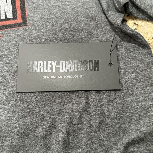 NEW! HARLEY DAVIDSON BAR & SHIELD MENS T-SHIRT LARGE GRAY BLACK ORANGE NWT - Picture 4 of 8