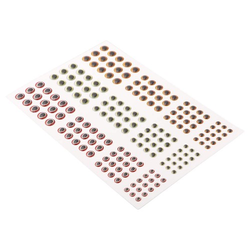 183pcs Fishing Lure Eyes Holographic 3D 3-6mm Artificial Fish Eyes Stickers - Picture 2 of 27