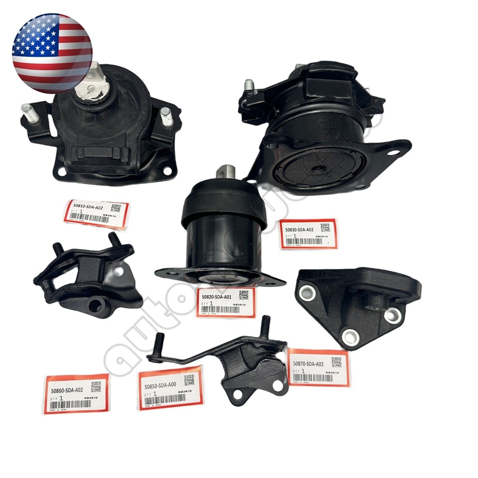 6pc Engine Motor Mount Kit For 2003-2007 Honda Accord V6 3.0L Auto – WOPARTS Steel