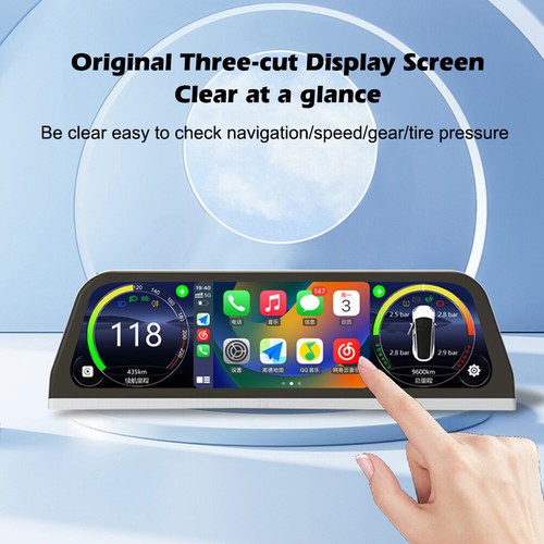For Tesla Model 3 Y Head-Up Display 9.66 Inch Touch Screen HUD Wireless Carplay - Foto 16 di 24