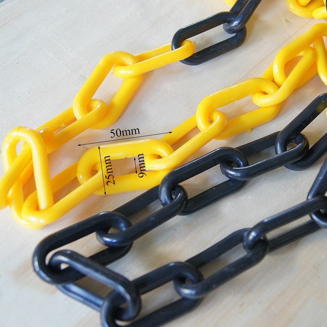 Black and Yellow Barrier Plastic Chain 8mm 25meters for sale online eBay