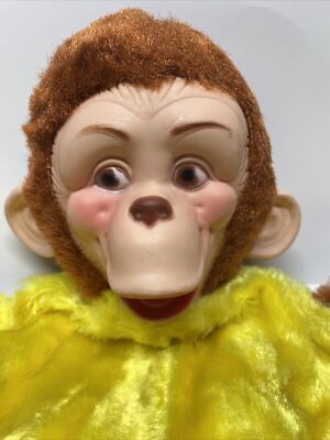 VINTAGE Chimp Monkey ZIPPY ZIP MR BIN 15 inches Rubber Face Ears
