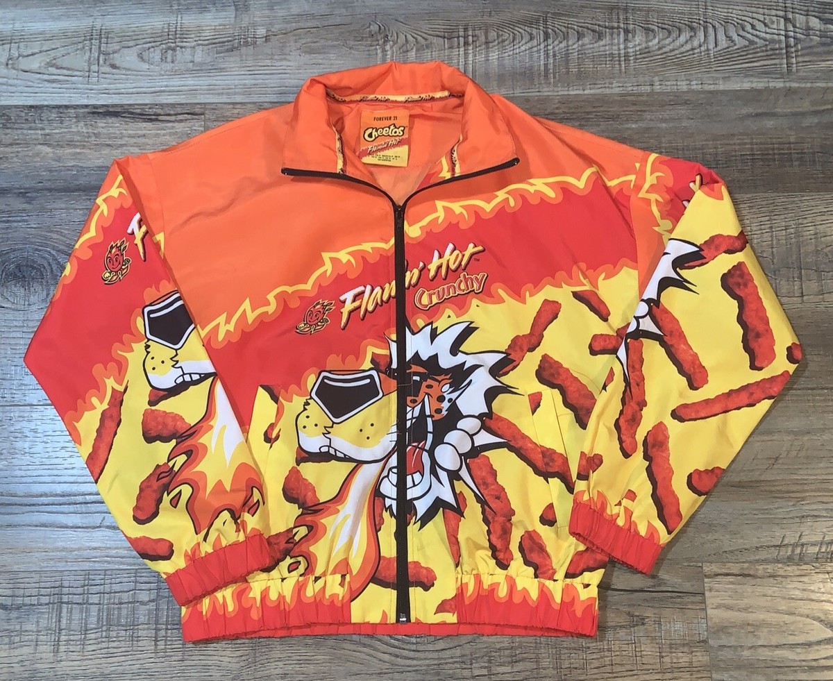 Flamin' Hot Cheetos Full Zip Jacket Windbreaker Forever 21 Women's
