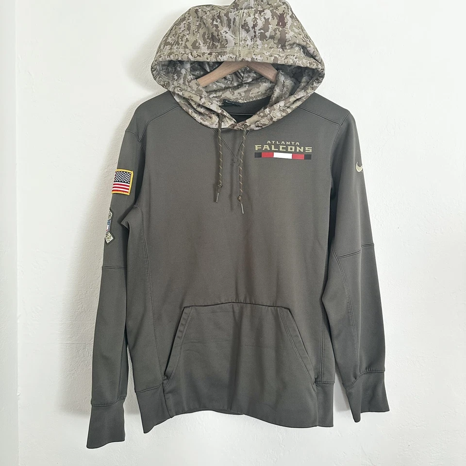 Nike Dri-Fit  Hoodie Youth Small NFL Atlanta Falcons Salute to Service Camo USA - Image 2 of 4