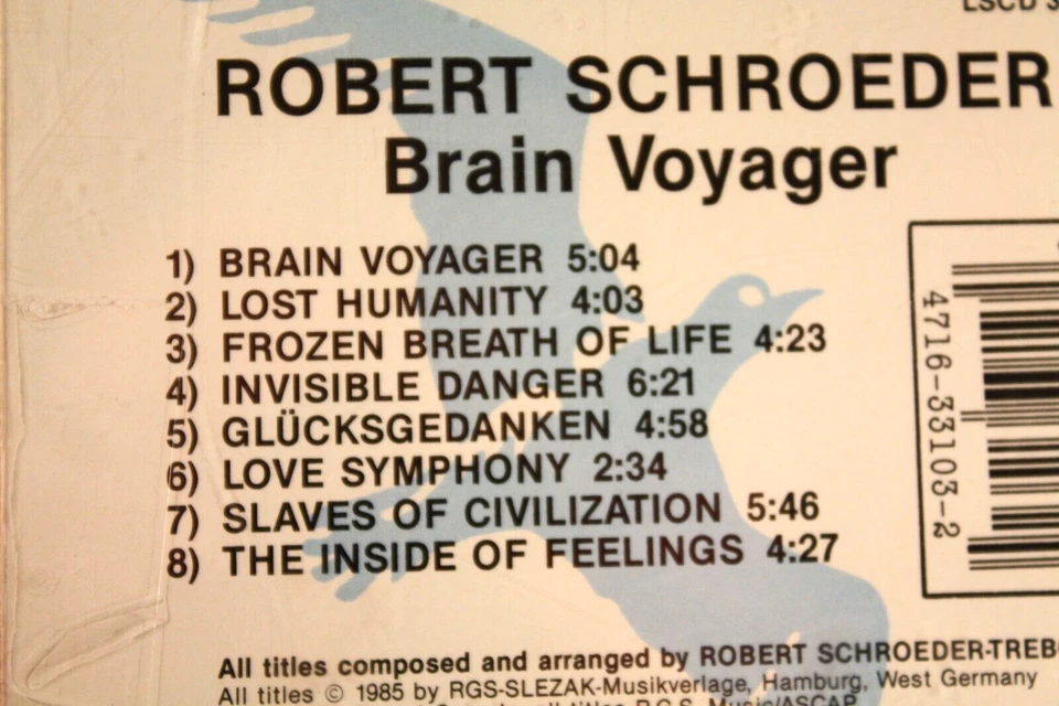 ROBERT SCHROEDER "BRAIN VOYAGER" (CD) Electronica/New Age VG Cond Ships Free - Image 3 of 4