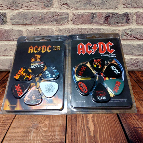 AC/DC Guitar Pick Set PERRI'S LEATHERS LTD. Made in Canada Unused Rare - Afbeelding 1 van 2
