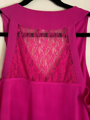 Haut Femme Dentelle Dos Nu - Taille 1X Rose - Marque T.O.P. - Occasion Très Bon état