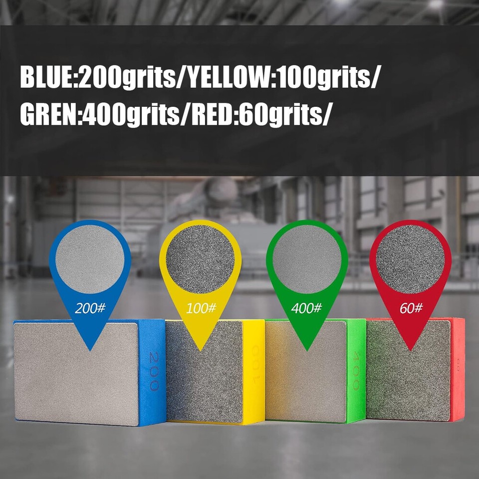 Diamond Hand Polish Pad 90x55mm Tile Glass Abrasive Grinding Block Pads