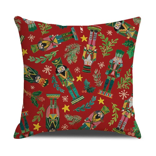 Christmas Joy Green Leaves Throw Pillow Covers Winter Holiday Holly Cushion Case - Picture 51 of 71