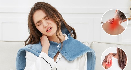 Heating Pad for Neck and Shoulders Back Weighted for Pain Relief