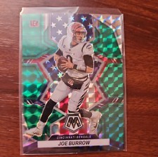 Joe Burrow 2022 Panini Mosaic National Pride GREEN Mosaic Prizm Bengals #255