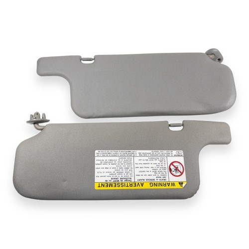 1996-2000 Toyota RAV4 Driver & Passenger Side Sun Visor Pair Gray Vinyl - Picture 4 of 7