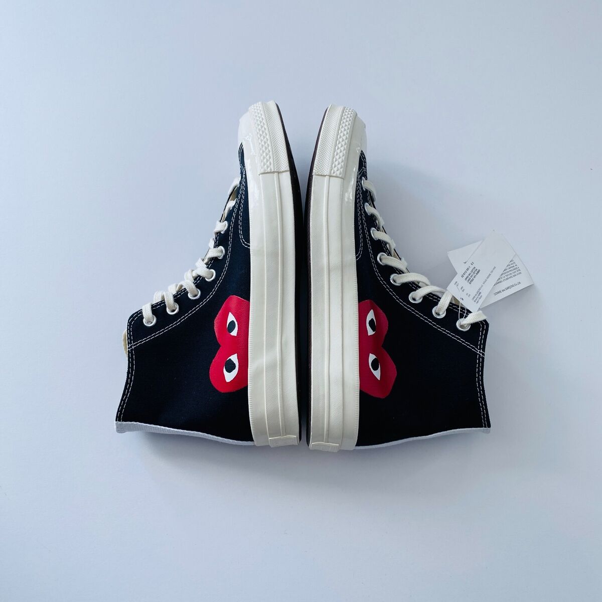 COMME DES GARCONS CDG PLAY CONVERSE BLACK HI UNISEX AZ-K112 COMME DES GARCONS CDG PLAY CONVERSE BLACK HI UNISEX AZ-K112
