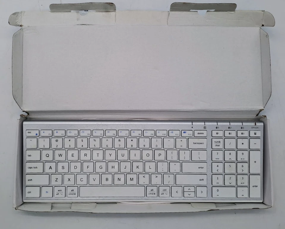 LOTE DE 2 iClever IC-BK10 Multi Dispositivo Conexión Teclado Inalámbrico Recargable Foto 2 de 4