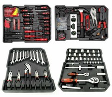 Kit Utensili Attrezzi da Lavoro Trolley Valigia Cassetta Cacciaviti Pinza Chiavi - Miniatura 3