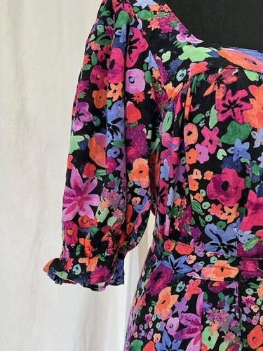 Sportsgirl Maxi Dress Floral Multicoloured Size 10 Button up Waist Tie - Picture 5 of 7