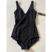 NWT Body Wrappers P108 Black Tank with V Leotard, Dance Wear