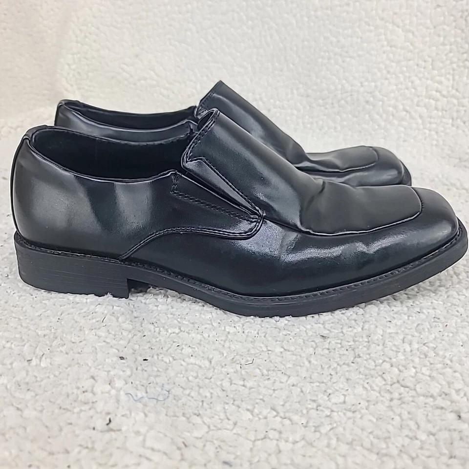 Borelli Shoes Mens 10.5 M Black Dress Square Toe Career Loafers Mathew - Image 2 of 4