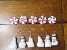 LOT of 11 miniature CHRISTMAS 1 ORNAMENTS  6 ...