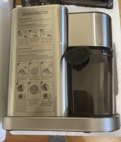 Aromaster Macinacaffè Conico Burr - CG204 - Argento - NUOVO - Scatola aperta - Foto 4 di 5