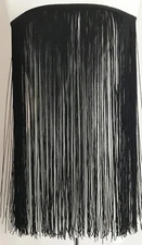 chainette fringe trim 36 inches -black -sold by yards 
