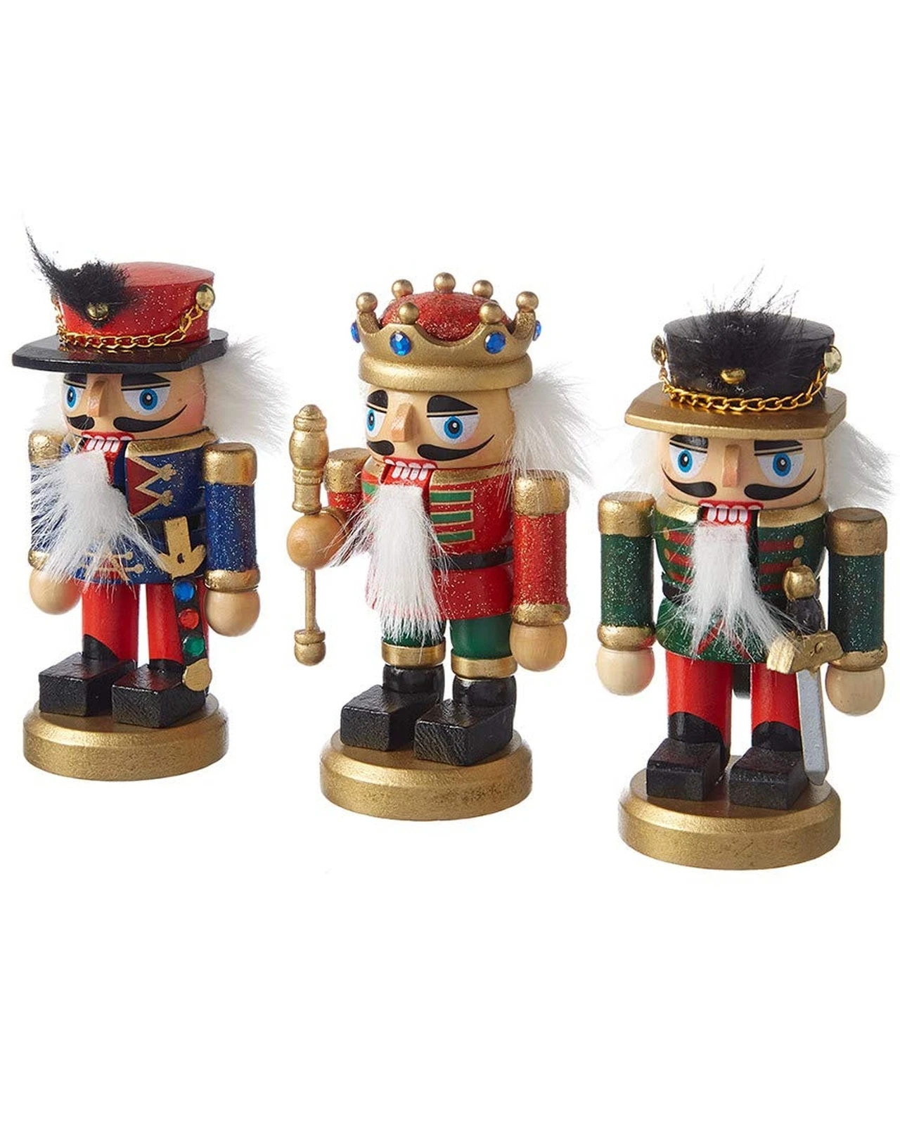 Kurt S. Adler 5" Wooden Nutcrackers - 3 Assorted