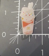 MCDONALDS M&M McFlurry Cup PIN badge button lapel fast food burger big mac K
