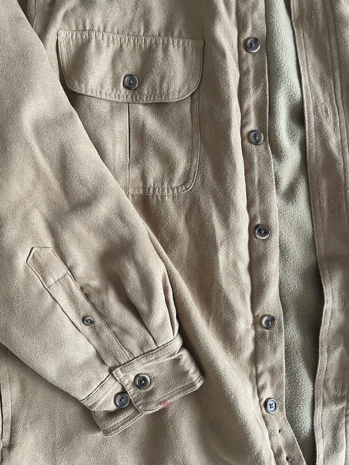 Wolverine Suede Button Down Size Large Thick Warm… - image 2