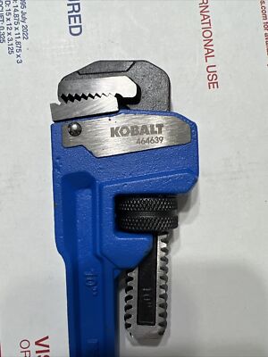 Clé à Molette Coulissante (pipe Wrench) Kobalt 14 Pouces - Fonte, Bleue, Modèle 464623, Neuf Autre