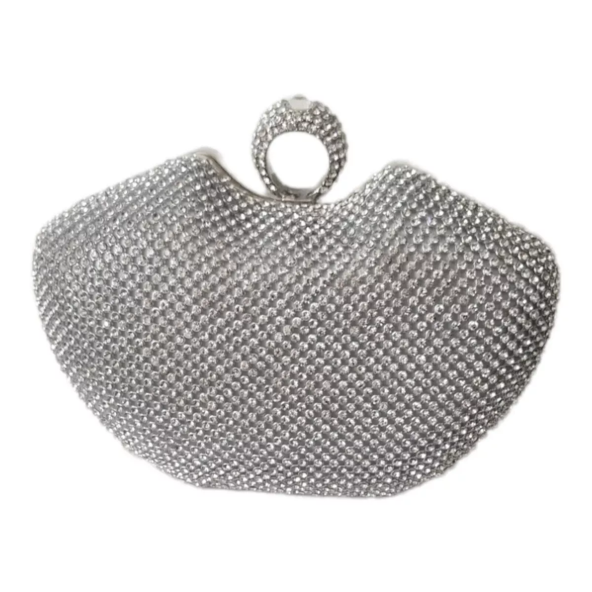 Silver shop prom clutch
