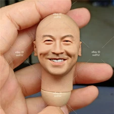 1:6 Scale Head Sculpt Asian Bald Lei Jiayin For 12inch Male HT Figure Body Toys