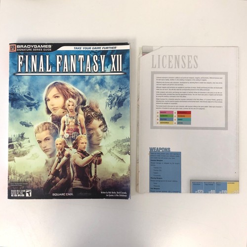 Final Fantasy XII Signature Series Guide Paperback w/Poster Map - Good