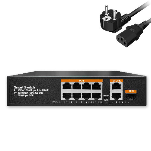 Full Gigabit POE Network Ethernet Switch Unmanaged Hub 120W 8 POE - 第 13/20 張圖片
