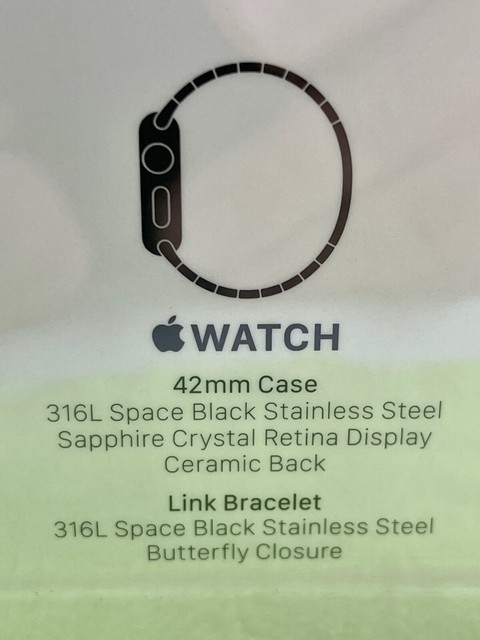 Apple Watch 42mm Space Black Stainless Steel AppleCare for sale online |  eBay