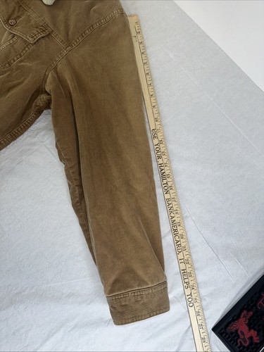 Arizona Jacket Men 2XL Brown Sherpa Corduroy Trucker Coat Hippie Boho - Picture 7 of 10