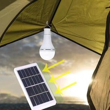 Solar Light Bulb Sturdy Rechargeable LED Solar Light for Garage Barn Indoor