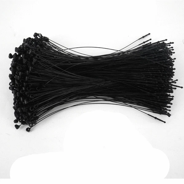 BARB LOOP TIES PINS *BLACK * LOOPS NYLON 500 5" STRAIGHT TAGS UK STOCK