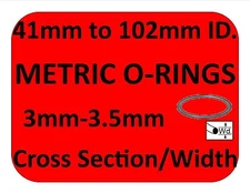Metric Rubber O-RINGS ALL SIZES ORINGS 3mm 3.5mm CS co2