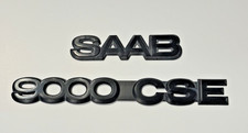 Saab 9000 Cse Rear Side Badges Vintage Emblems