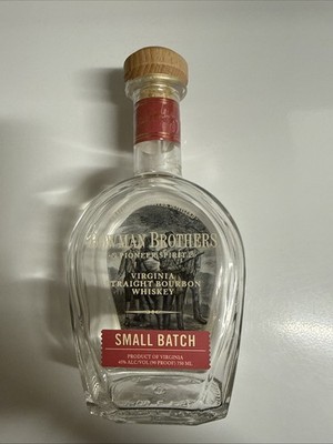 Bowman Brothers Small Batch Bourbon Bottle Empty with Cork 750ml FREE SHIP