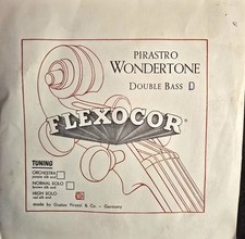 Pirastro Wondertone Double Bass D String, High Solo Tuning - FREE SHIPPING