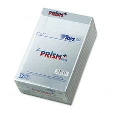 Prism + Colored Writing Pads, Narrow Rule, 50 Pastel Gray 5 X 8 Sheets, 12/pack
