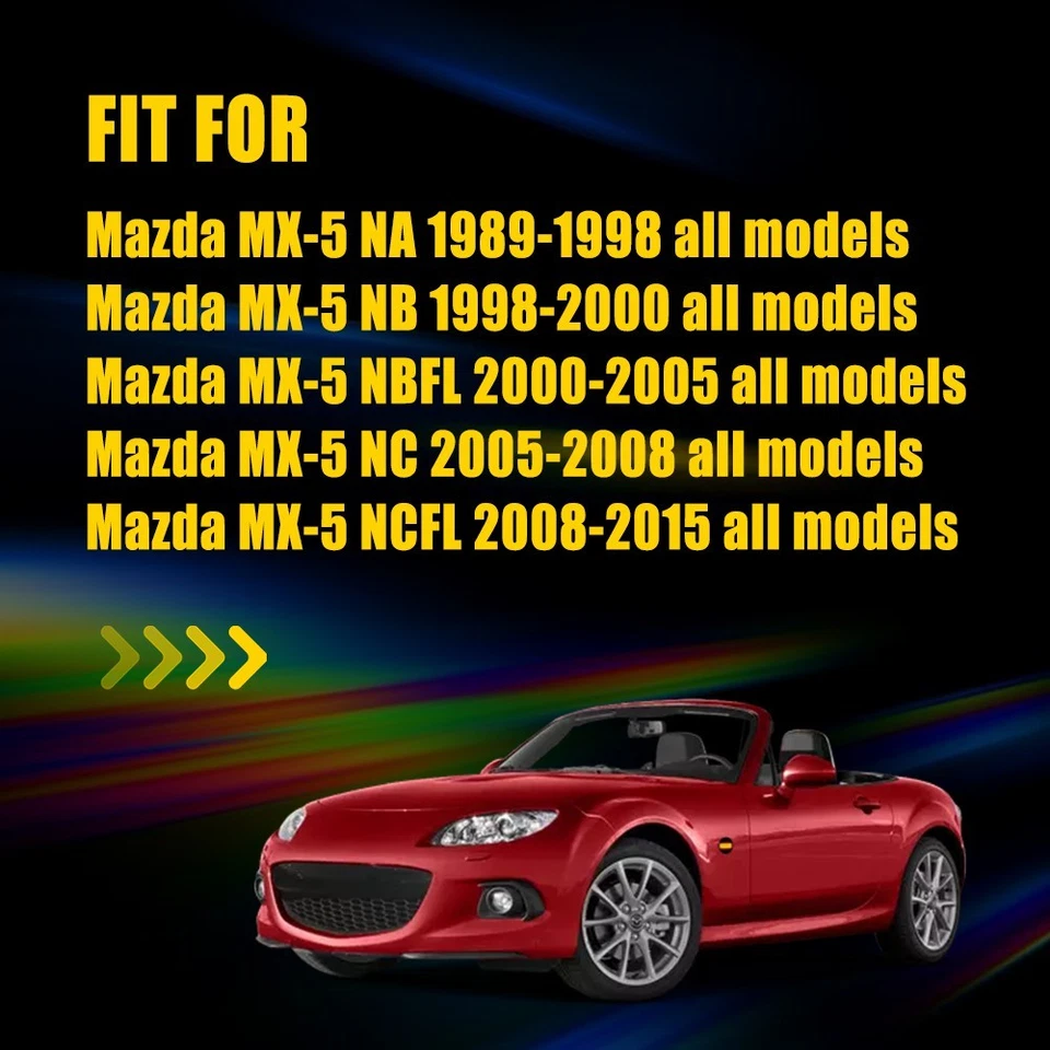 Par de Lente Lateral de Fumaça LED Luz Marcadora de Sinal Fender Âmbar Para 89-15 Mazda MX-5 - Imagem 2 de 4