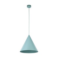 HäNgelampe Pendelleuchte Metall E27 Ø 32 Cm H: Max. 165 Cm Mint GrüN Retro