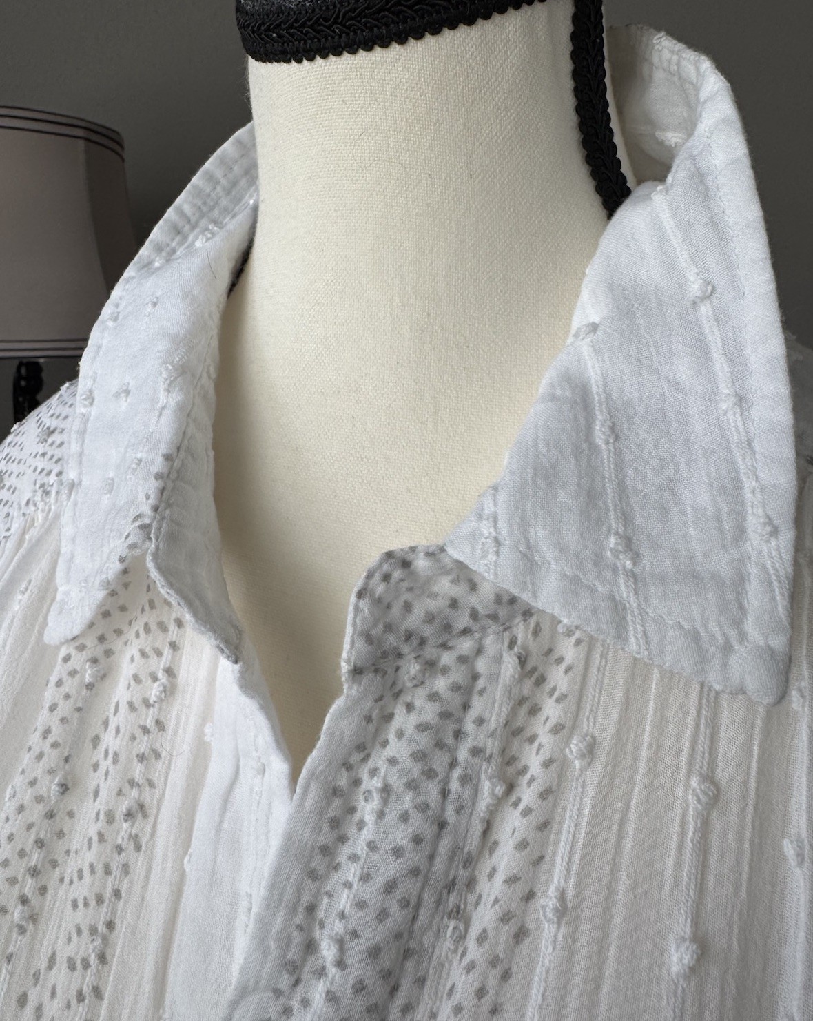 Women’s Cotton Voile Blouse  ~ Sundance ~ Soft White ~ Size M ~ Excellent!