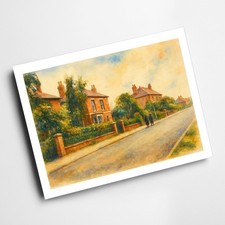 A3 PRINT - Dale Road, Spondon - Vintage Art Style